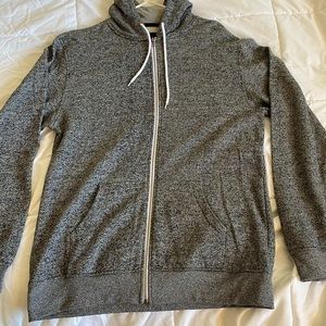 men’s grey zip up sweater